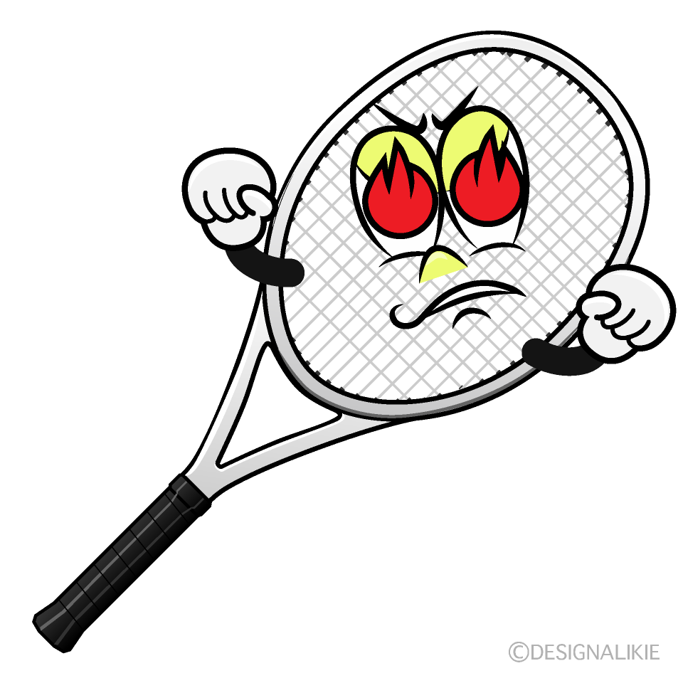 Enthusiasm Tennis Racket Cartoon Character Image