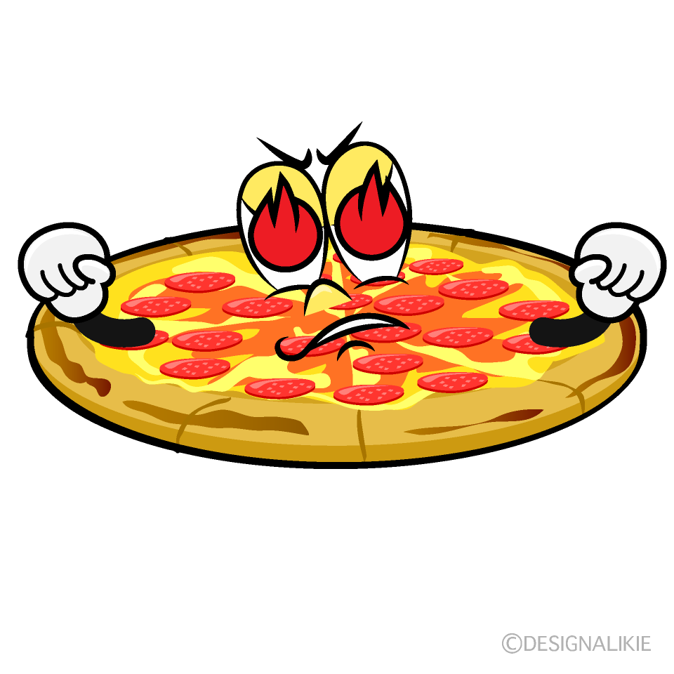 Enthusiasm Pepperoni Pizza Cartoon Character Image
