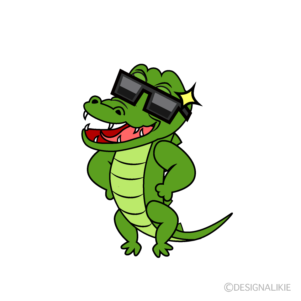 Cool Crocodile Cartoon Character Image