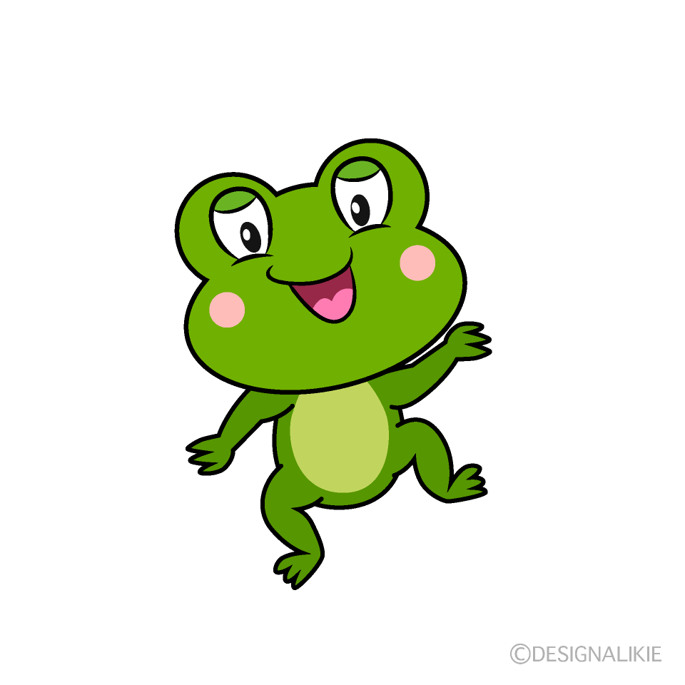 Smiling Frog Cartoon Character Image