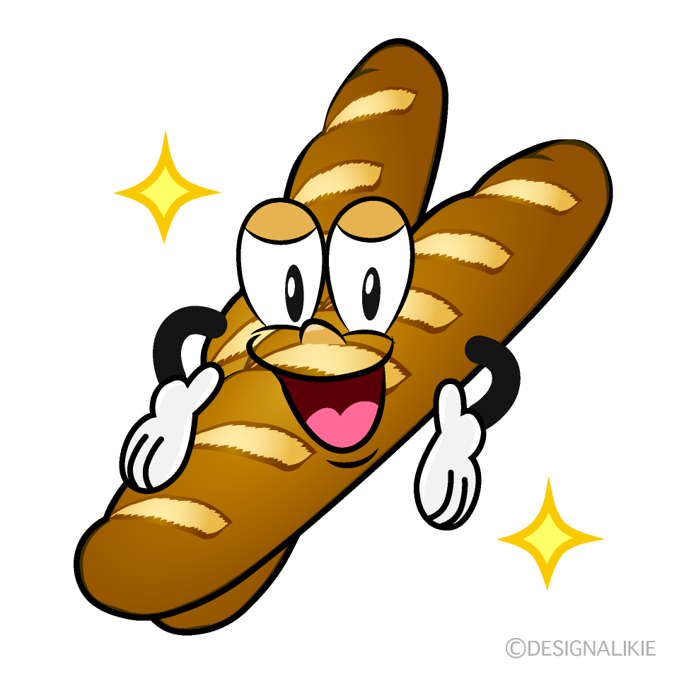 Glitter Baguette Cartoon Character Image