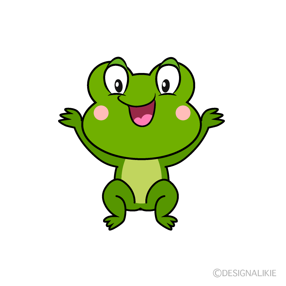 Surprised Frog Cartoon Character Image