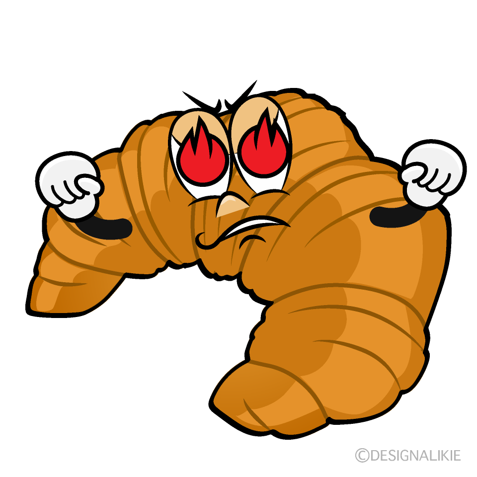 Enthusiasm Croissant Cartoon Character Image