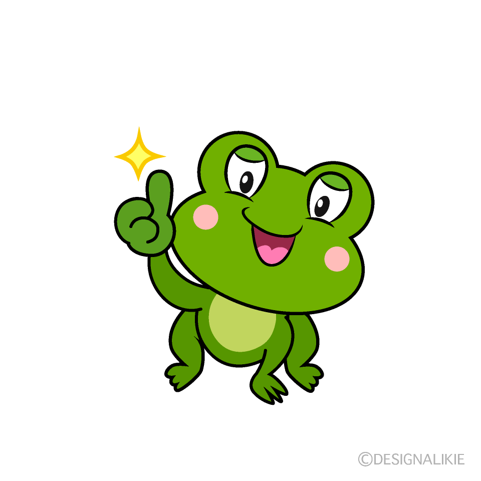 Thumbs Up Frog Cartoon Character Image