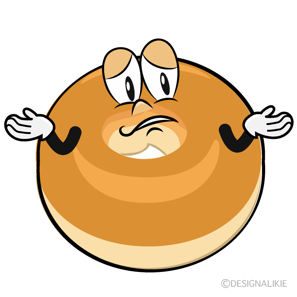 Troubled Bagel Cartoon Character Image