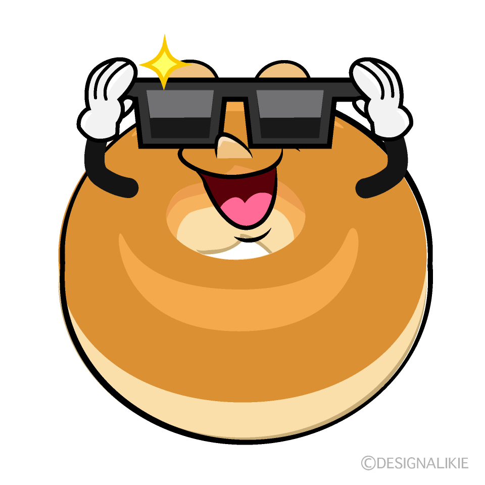 Cool Bagel Cartoon Character Image