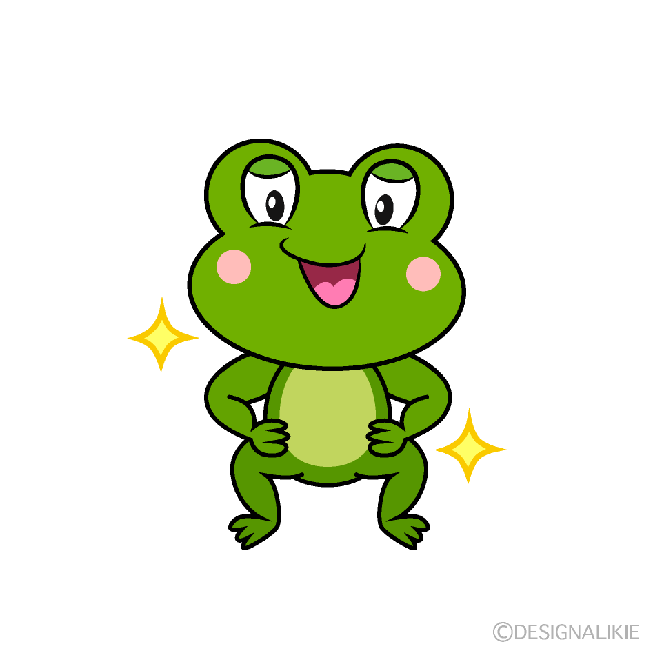 Glitter Frog Cartoon Character Image