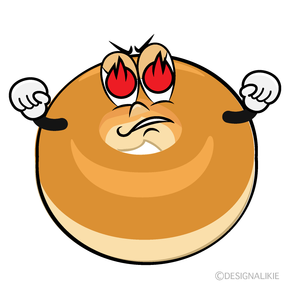 Enthusiasm Bagel Cartoon Character Image