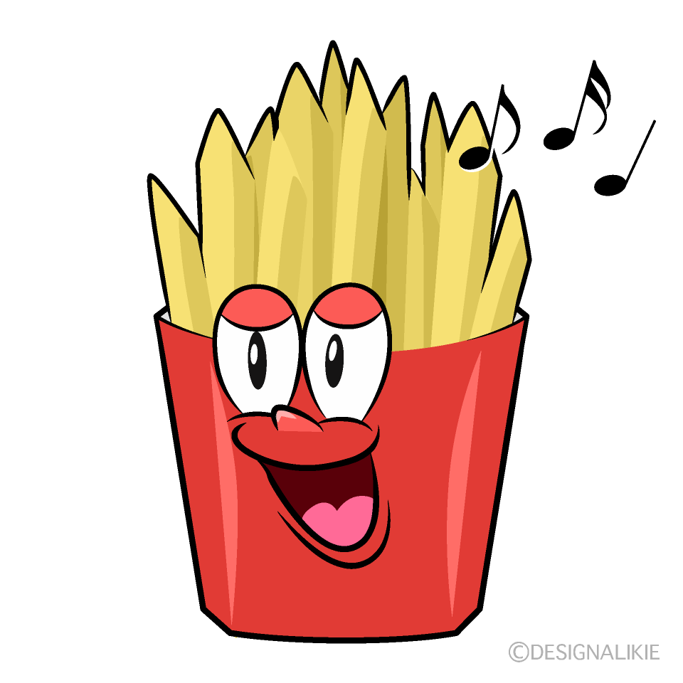 Singing French Fries Cartoon Character Image
