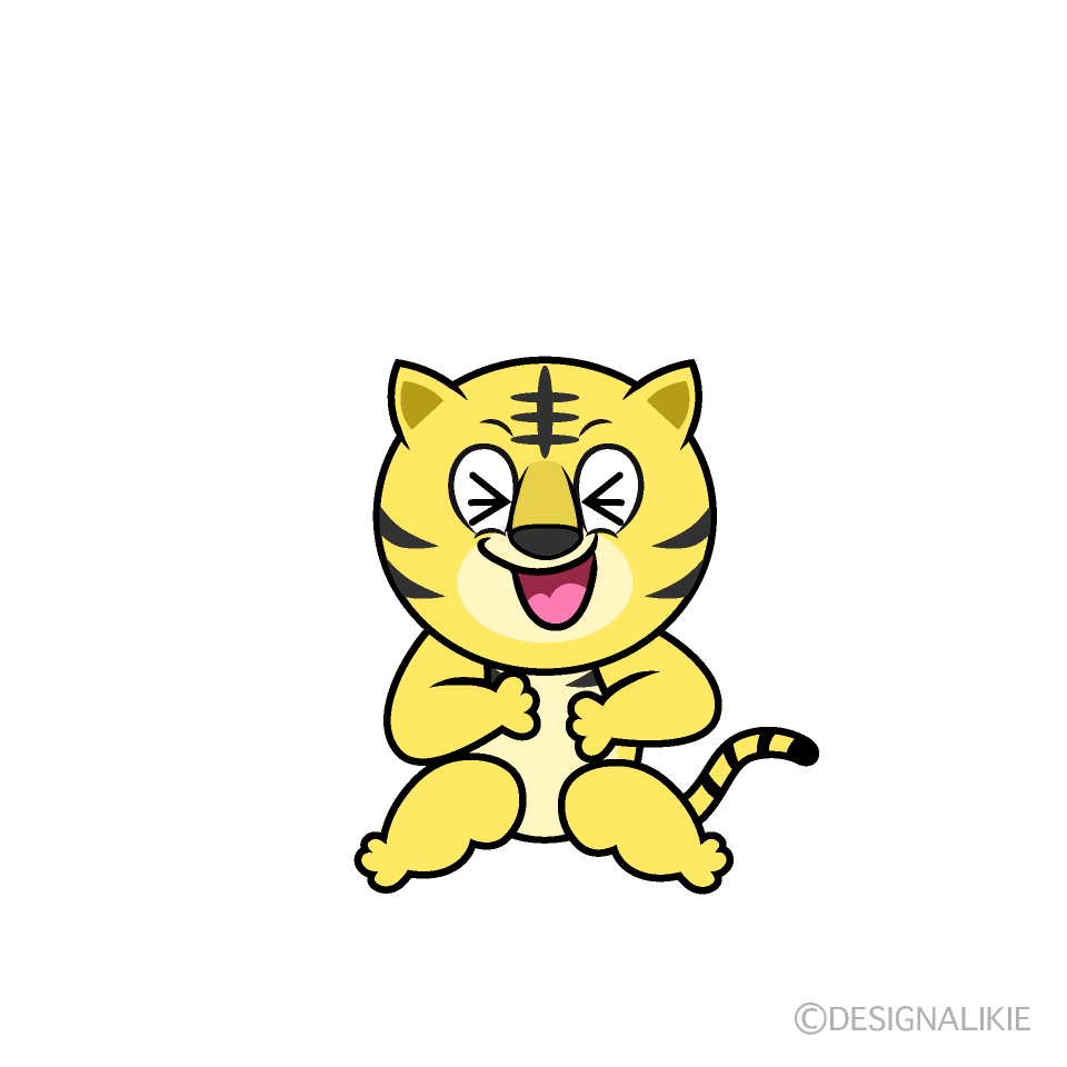 Laughing Tiger Cartoon Character Image