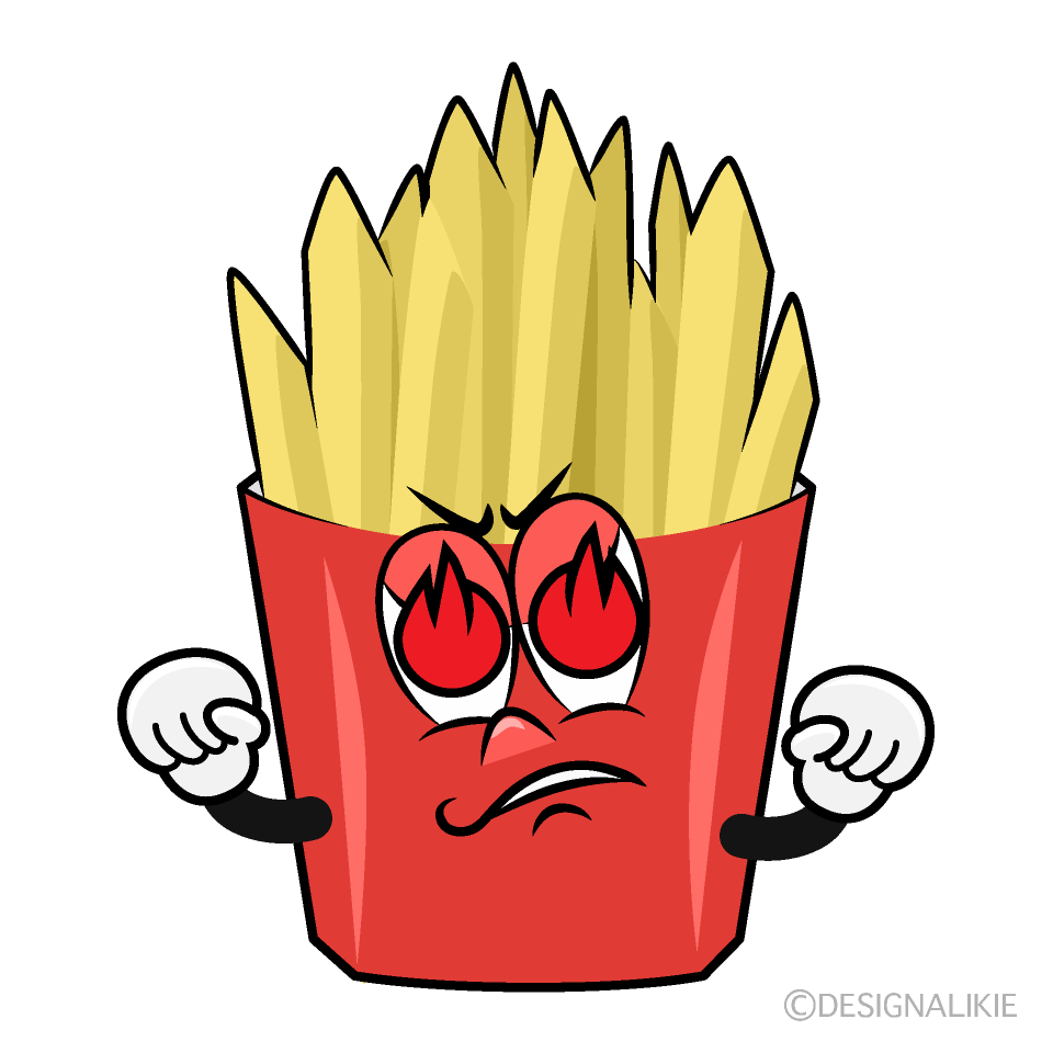 Enthusiasm French Fries Cartoon Character Image