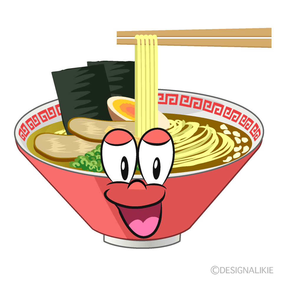 Smiling Ramen Cartoon Character Image
