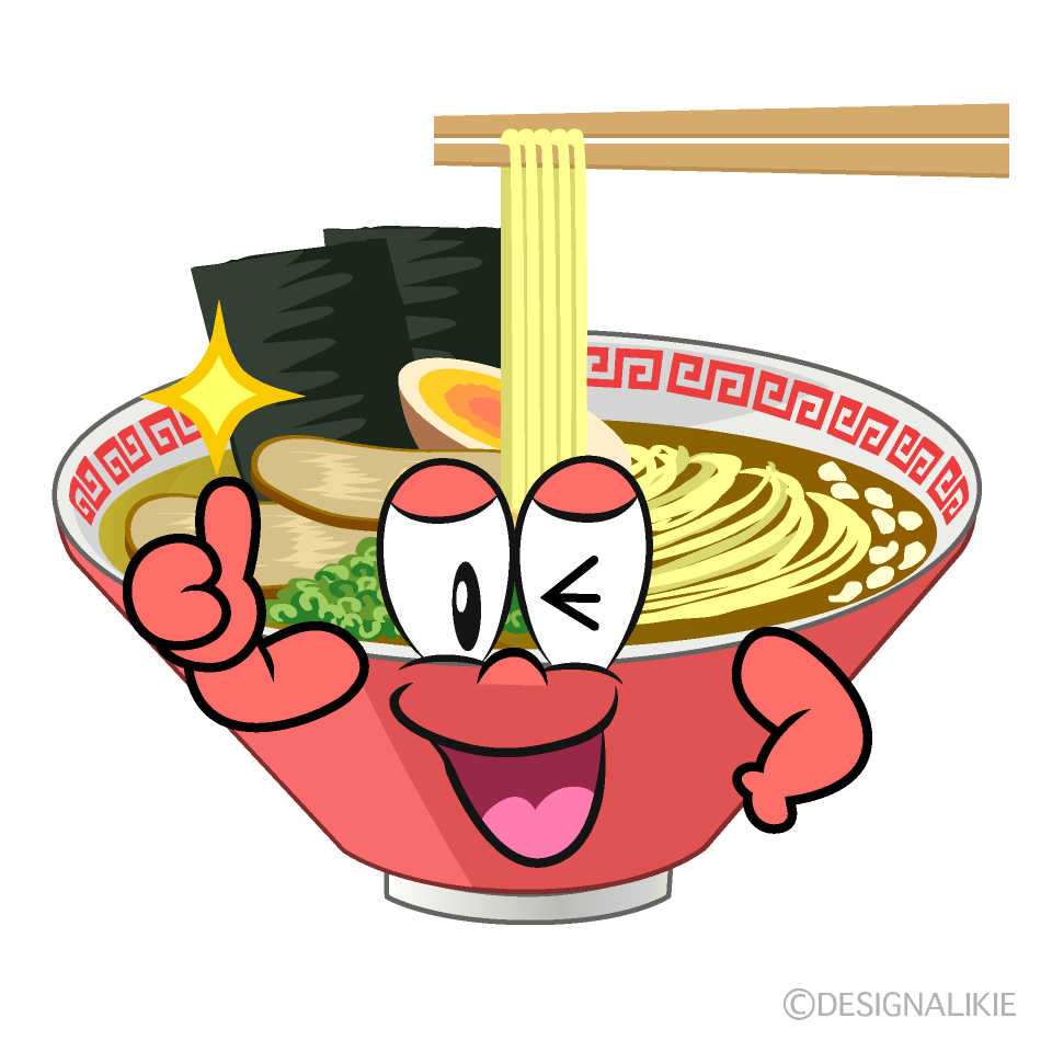 Thumbs up Ramen Cartoon Character Image