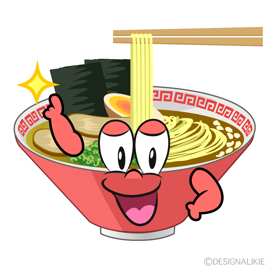 Posing Ramen Cartoon Character Image