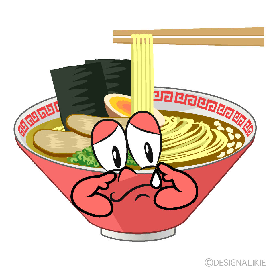 Sad Ramen Cartoon Character Image