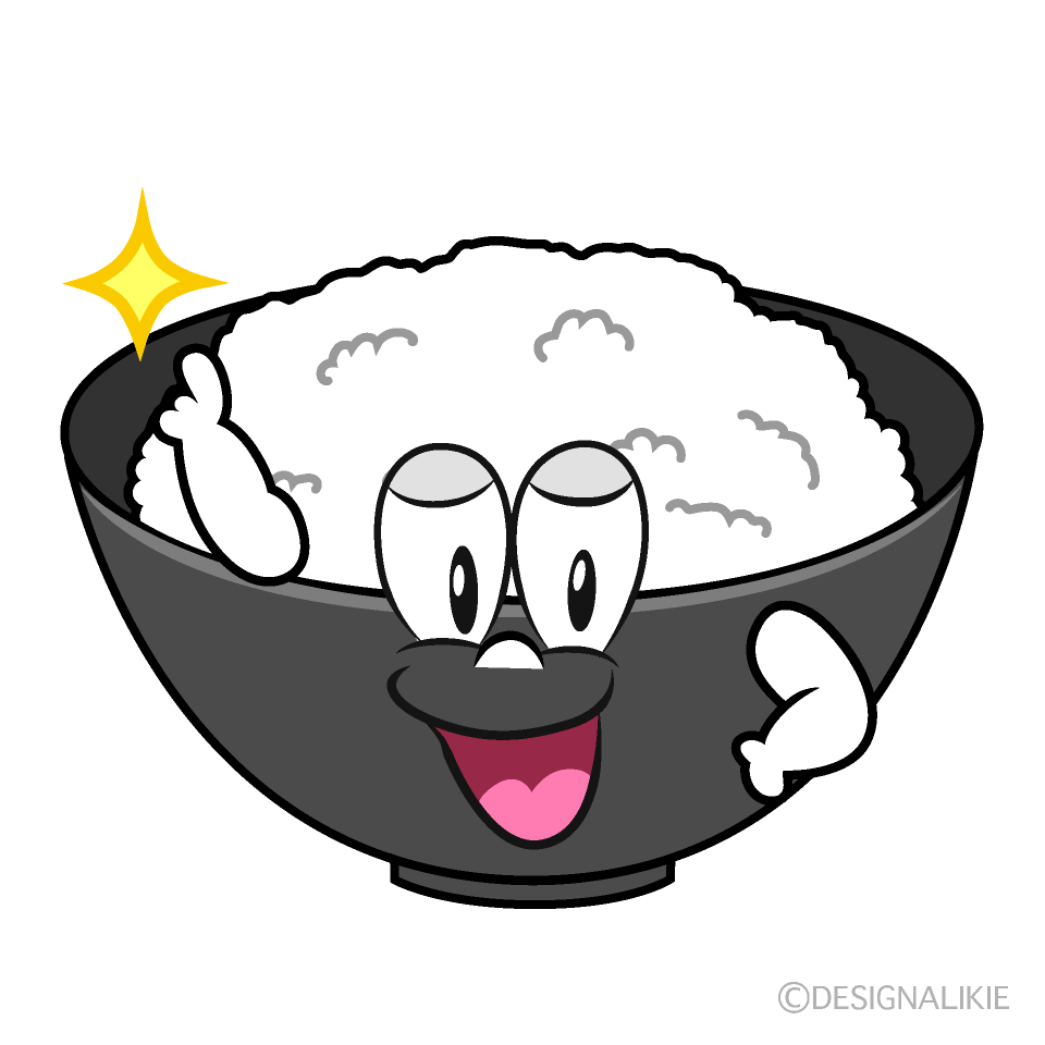 Posing Rice Cartoon Character Image