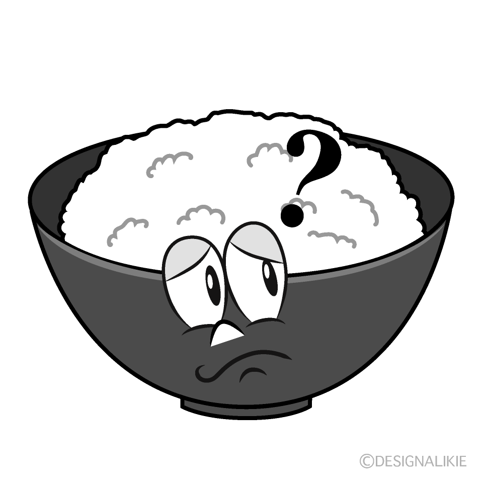Thinking Rice Cartoon Character Image