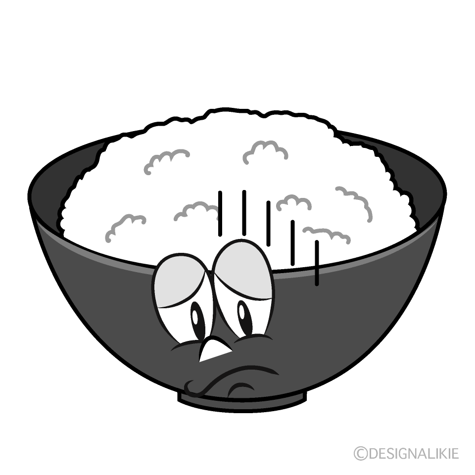 Depressed Rice Cartoon Character Image