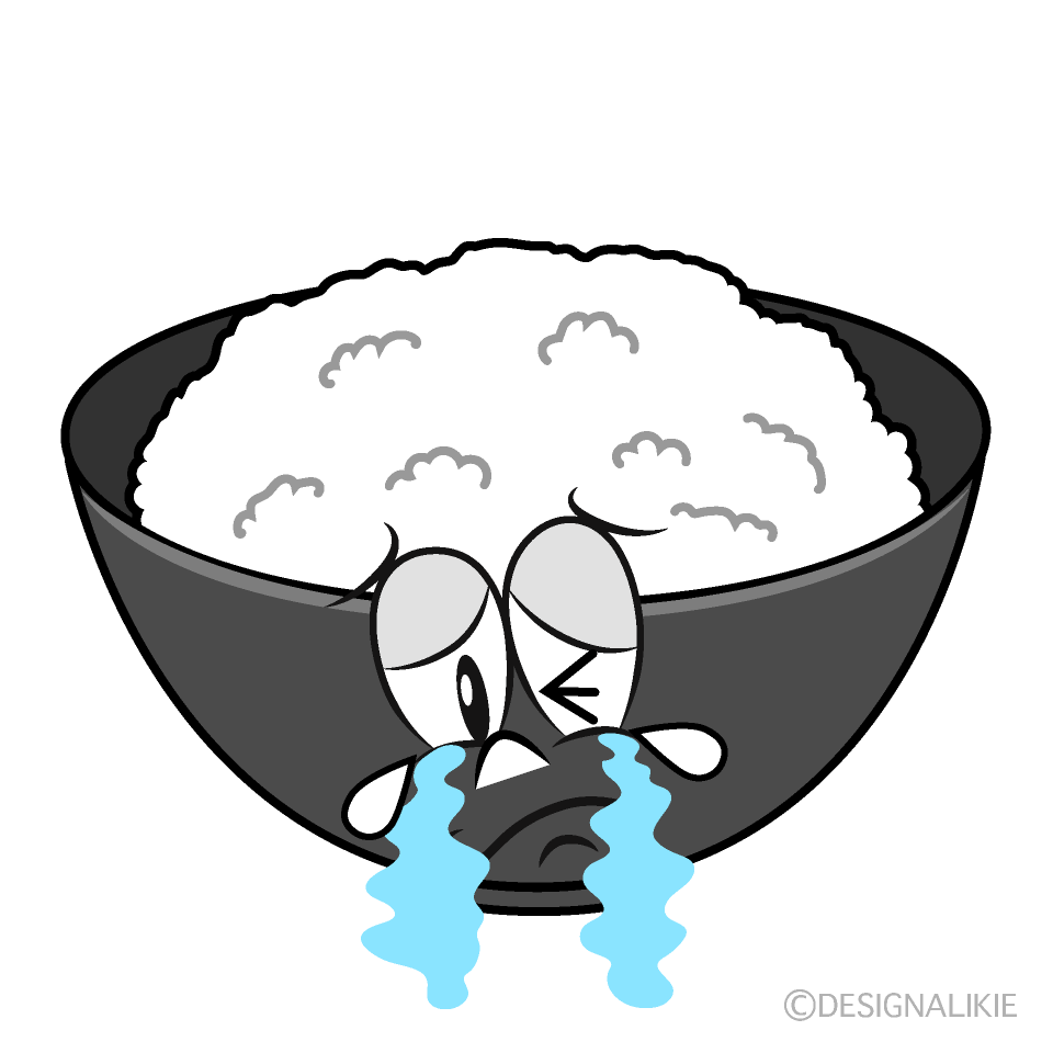 Crying Rice Cartoon Character Image