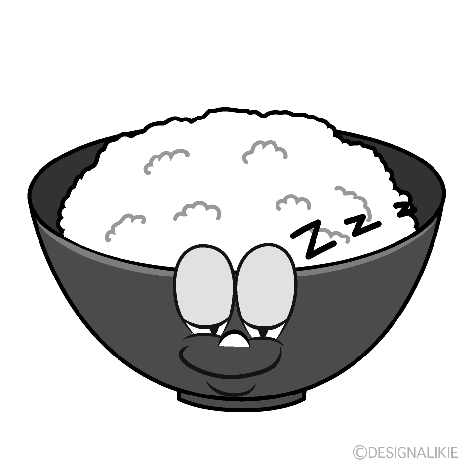 Sleeping Rice Cartoon Character Image