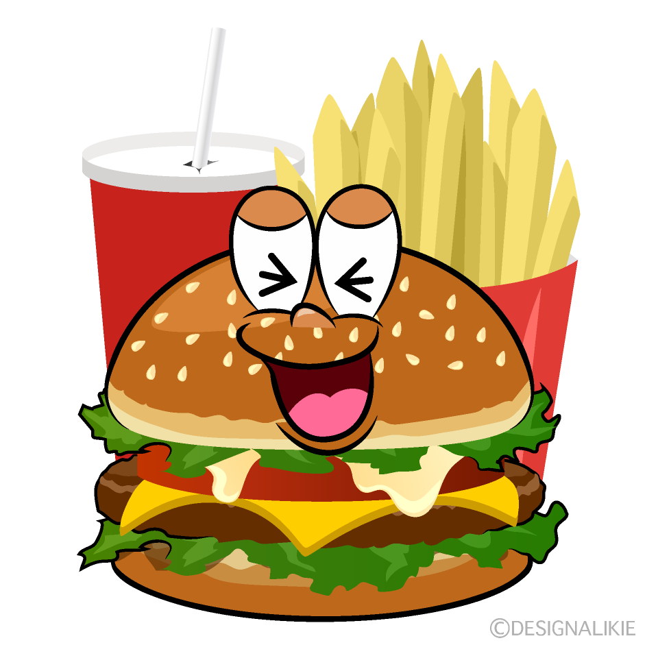 Laughing Junk Food Cartoon Character Image