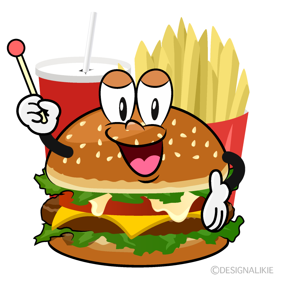 Speaking Junk Food Cartoon Character Image