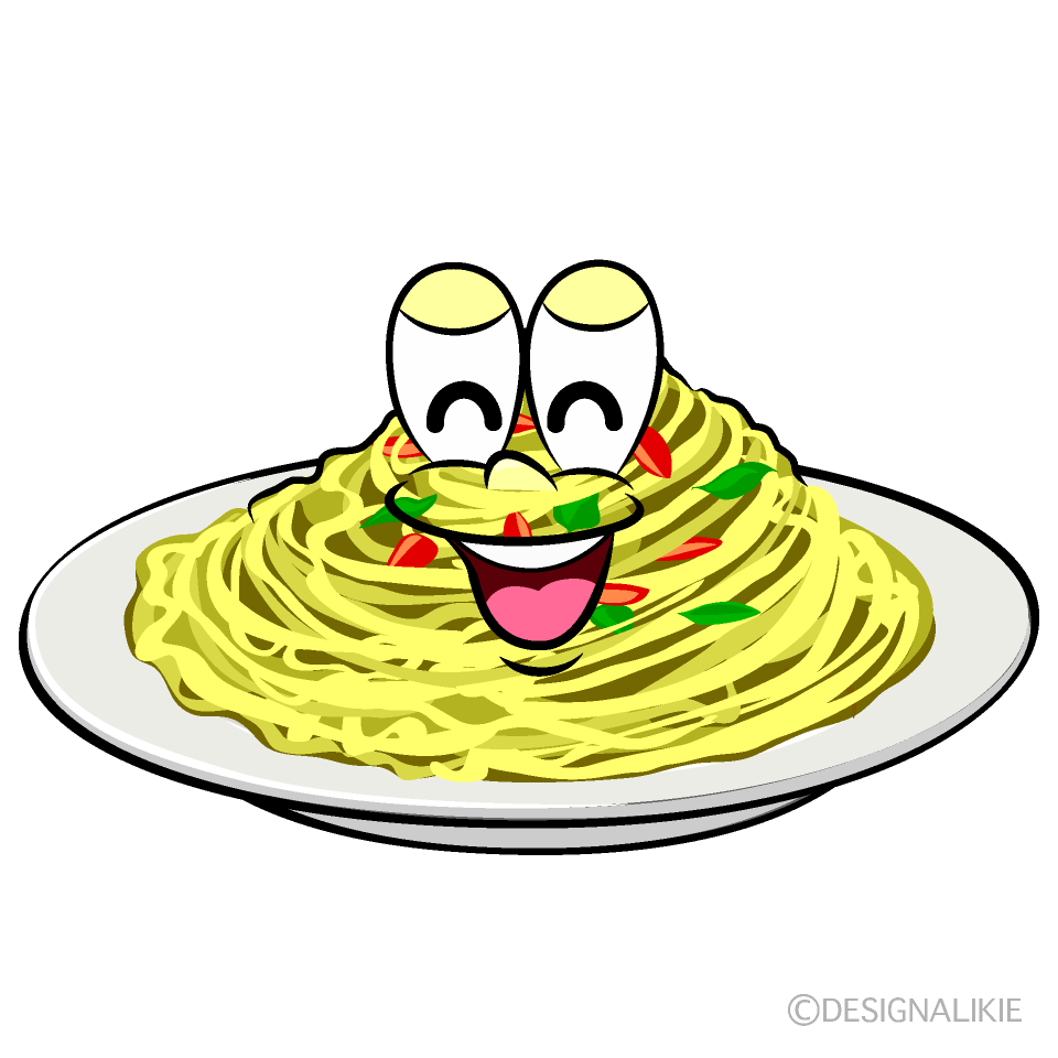 Smiling Pasta Cartoon Character Image