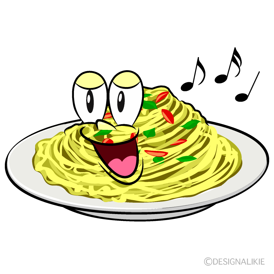 Singing Pasta Cartoon Character Image