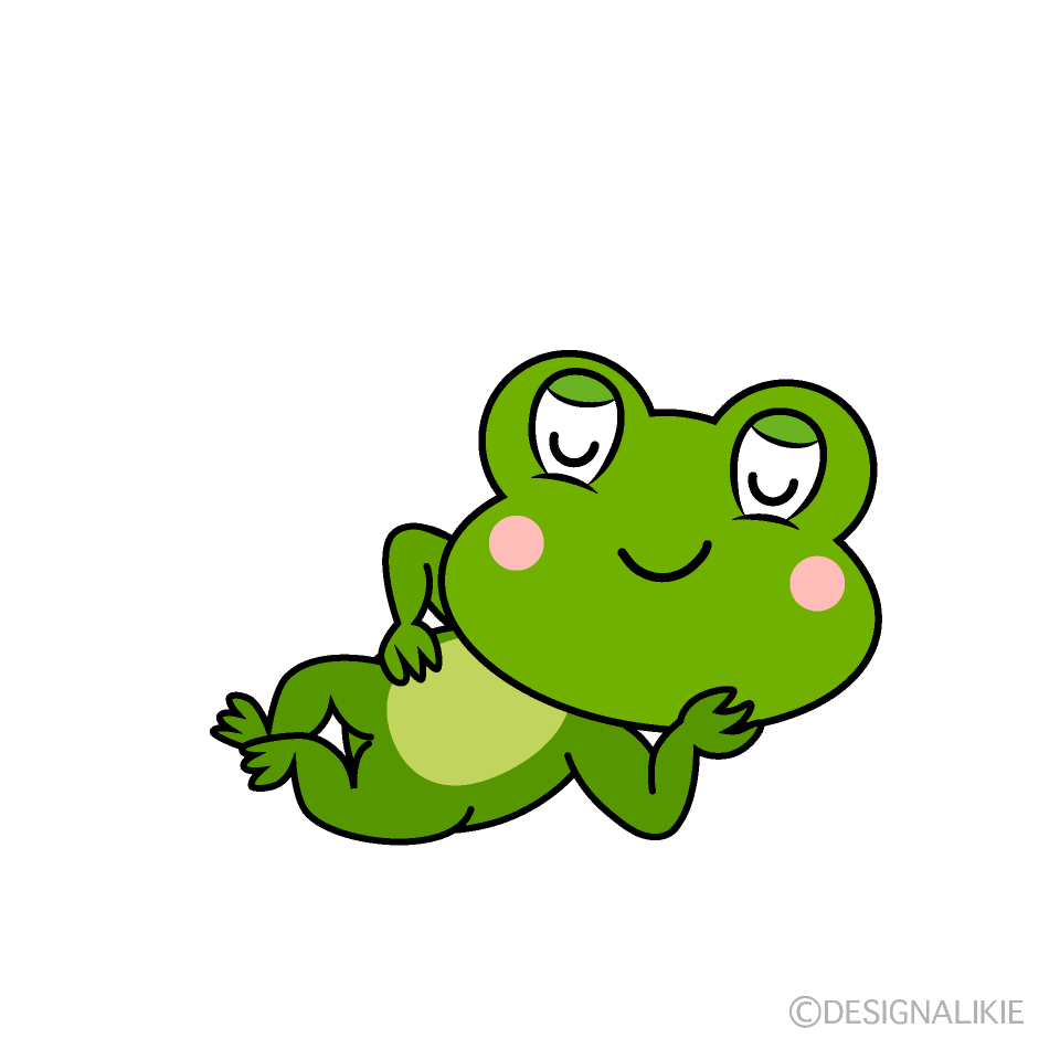 Sleeping Frog Cartoon Character Image