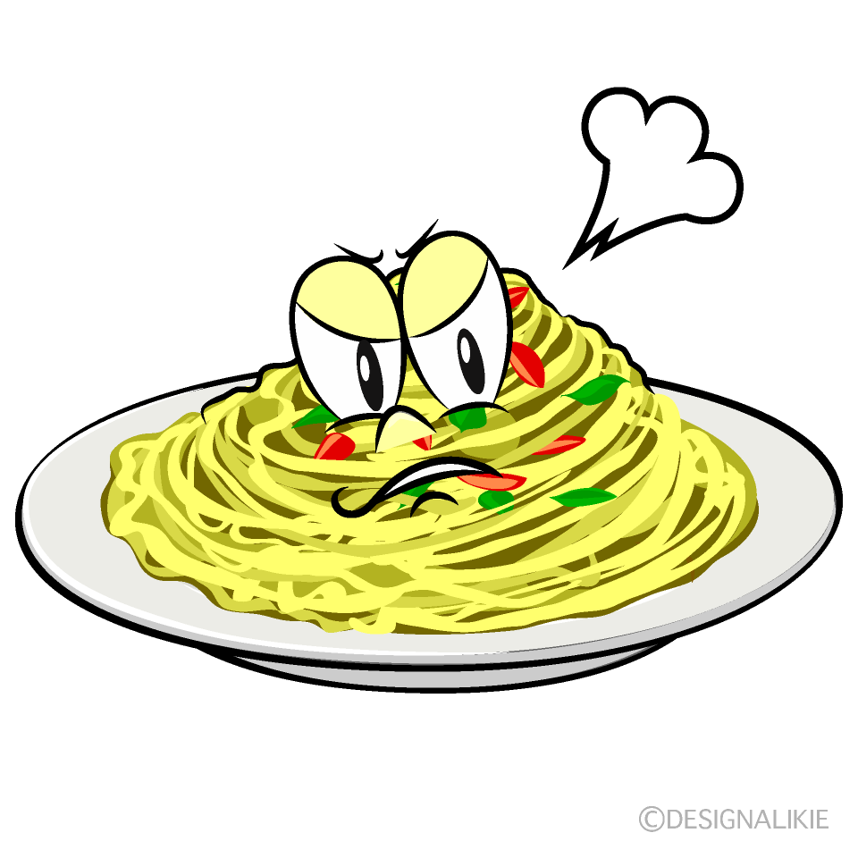 Angry Pasta Cartoon Character Image