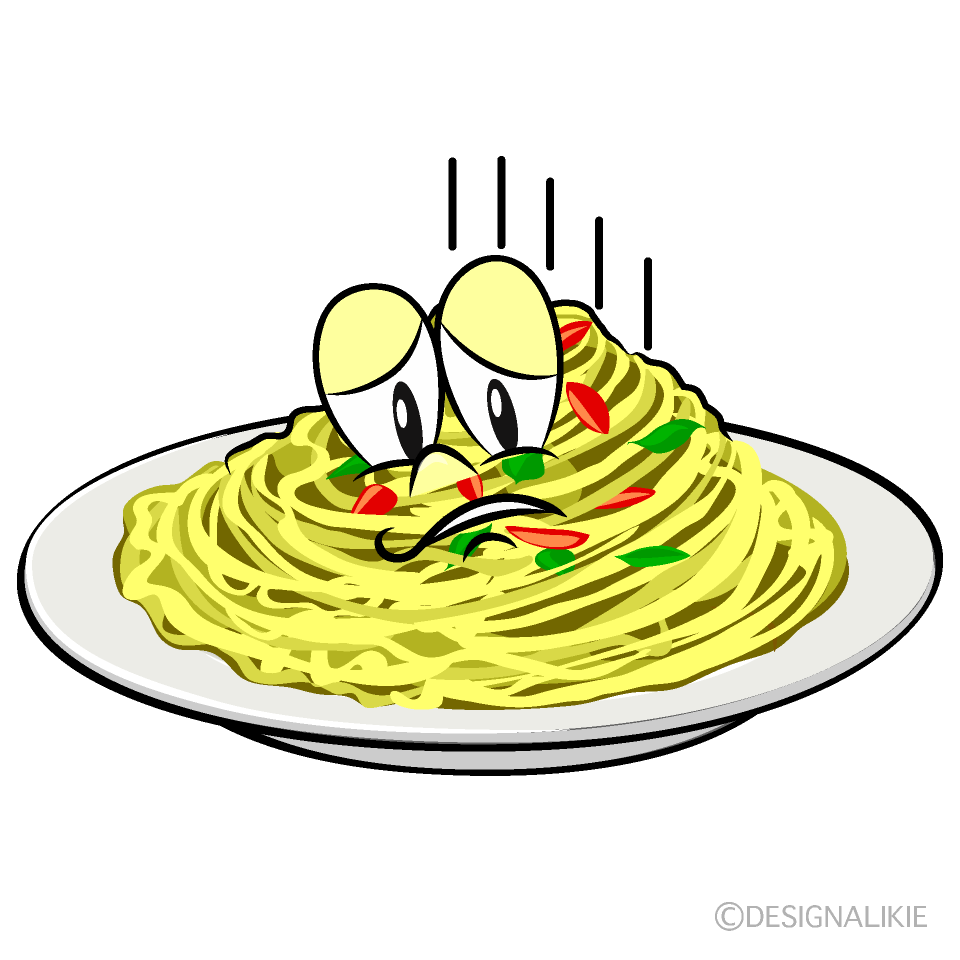 Depressed Pasta Cartoon Character Image