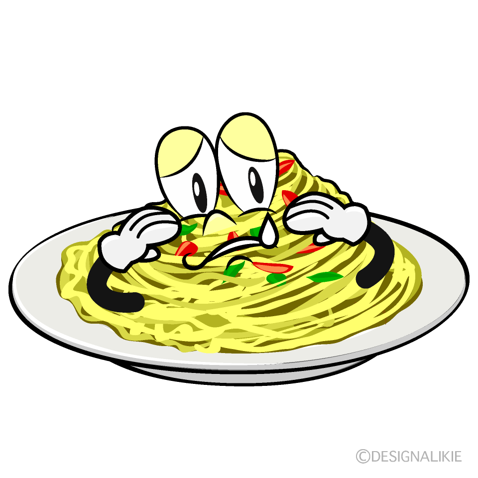 Sad Pasta Cartoon Character Image
