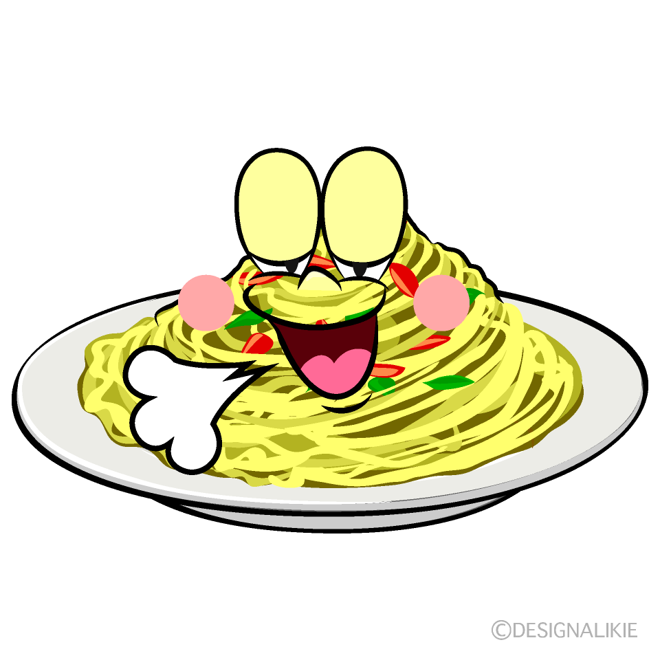 Relaxing Pasta Cartoon Character Image