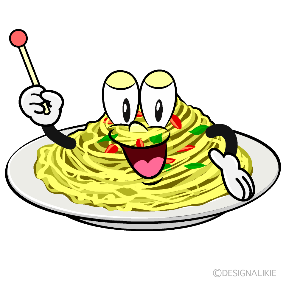 Speaking Pasta Cartoon Character Image