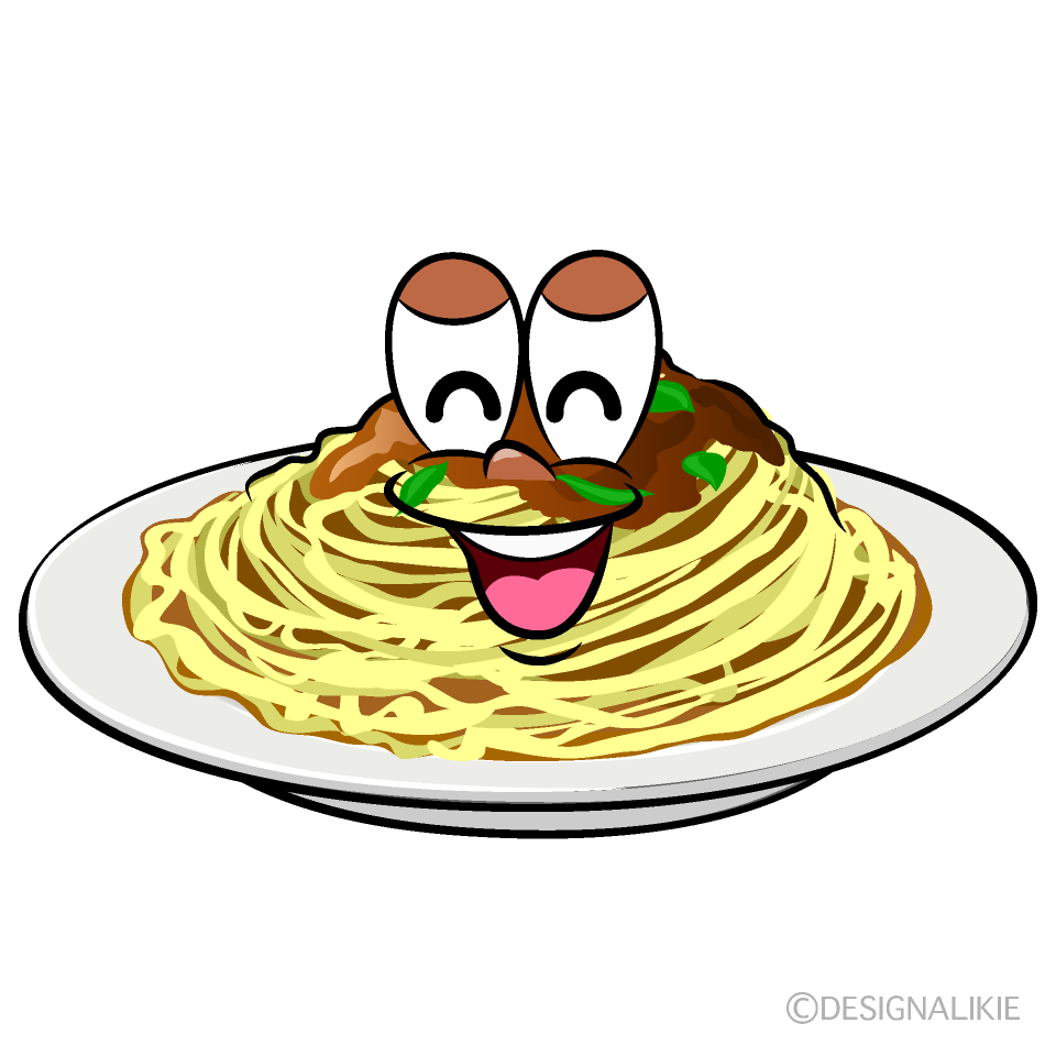 Smiling Spaghetti Cartoon Character Image