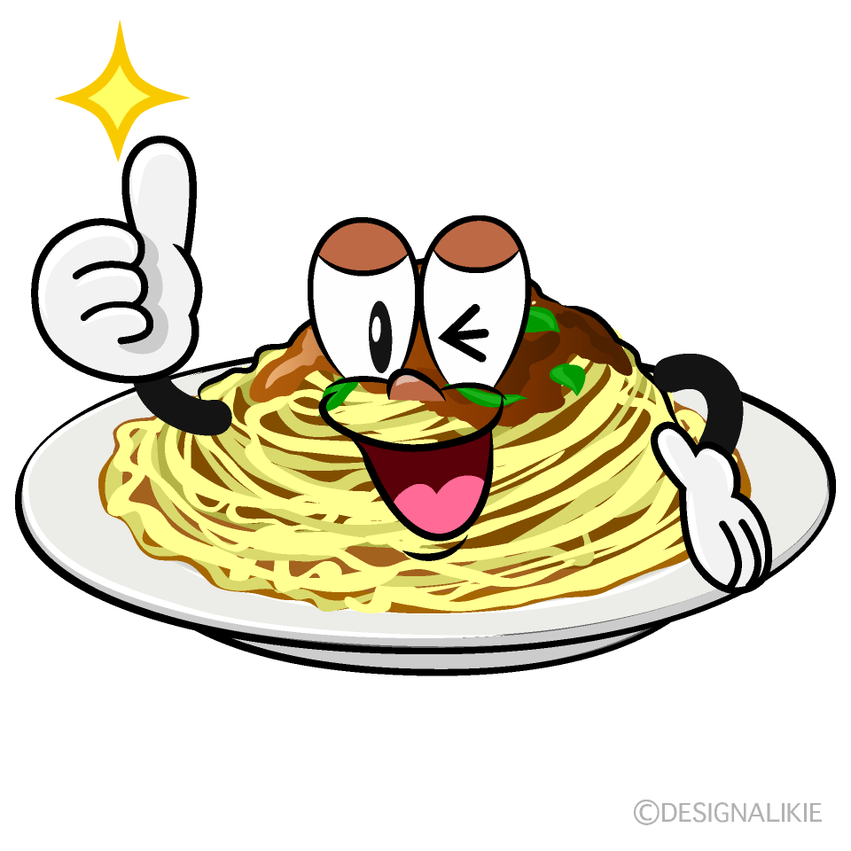 Thumbs up Spaghetti Cartoon Character Image