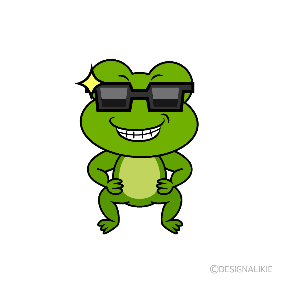 Cool Frog Cartoon Character Image