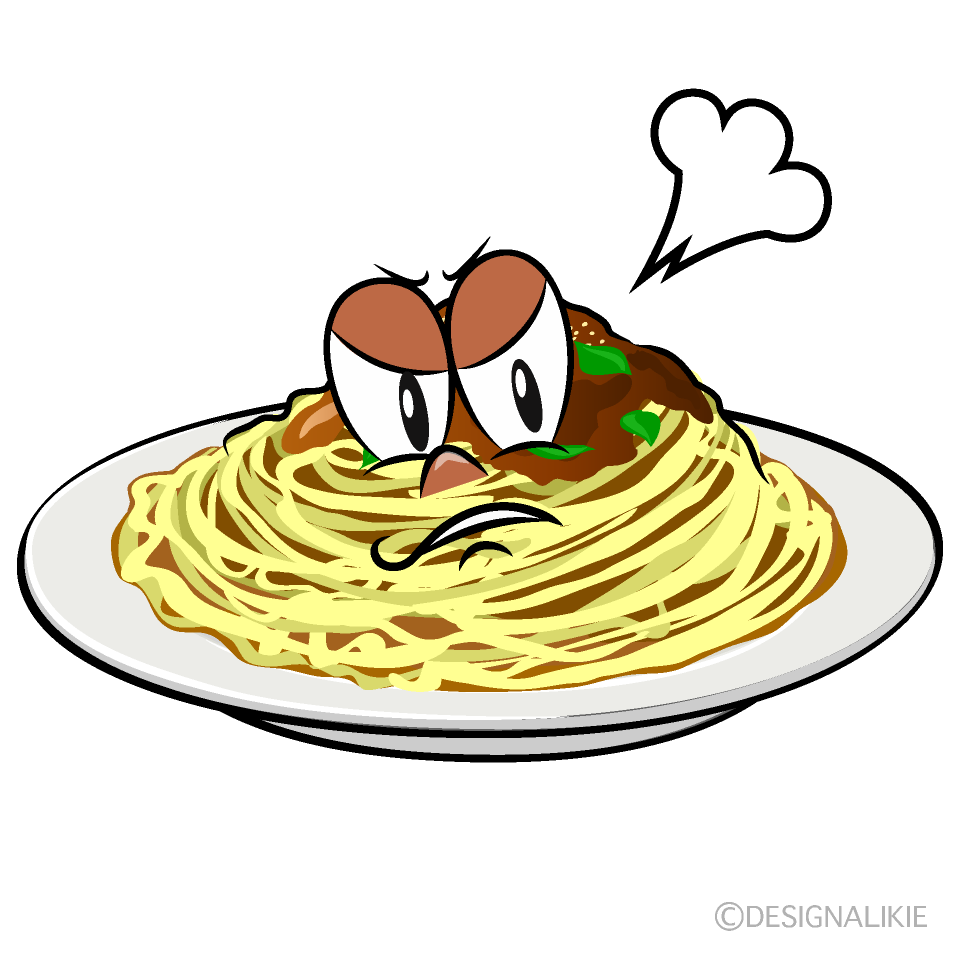 Angry Spaghetti Cartoon Character Image