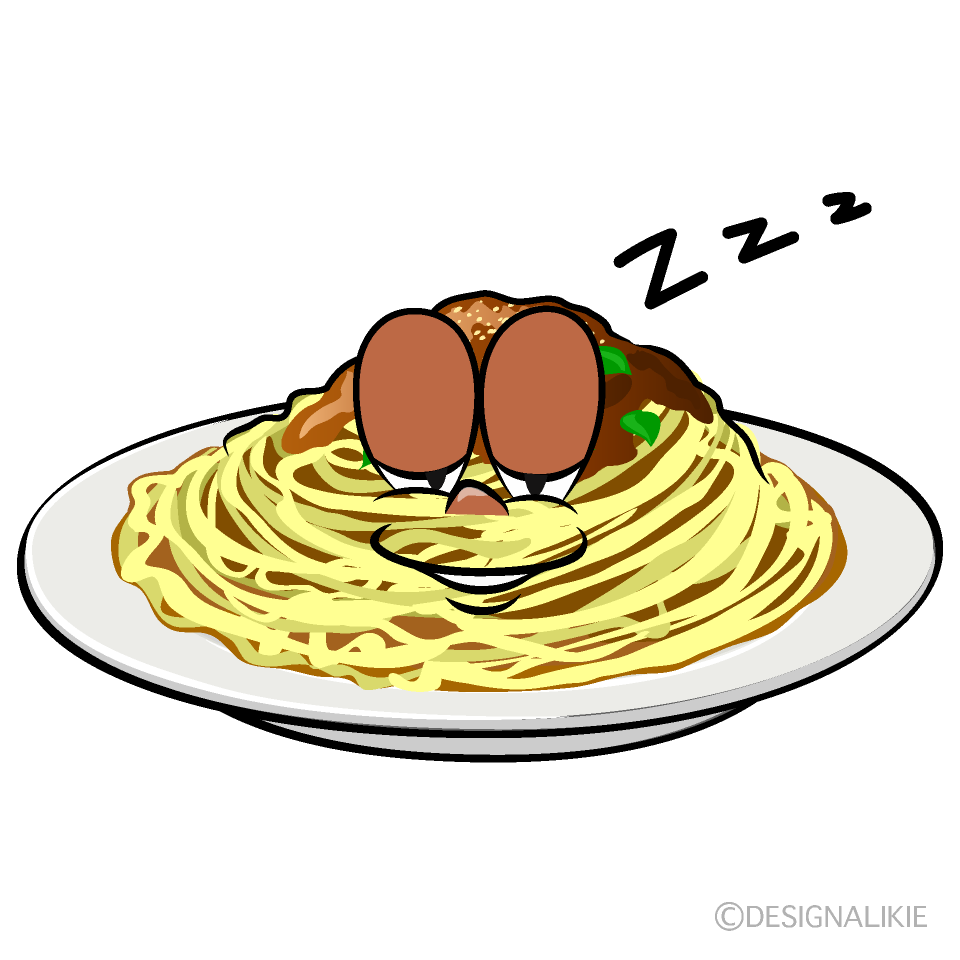 Sleeping Spaghetti Cartoon Character Image