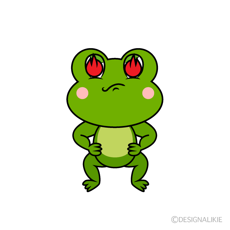 Enthusiastic Frog Cartoon Character Image