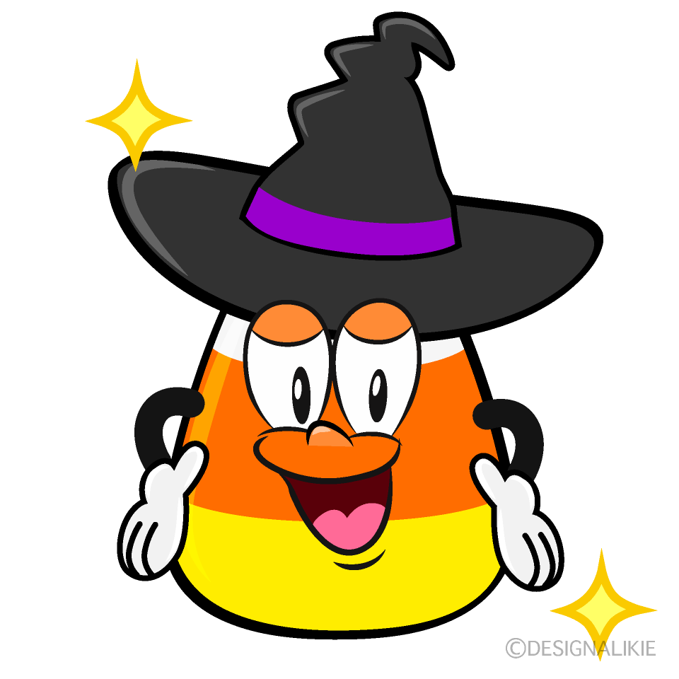 Glitter Candy Corn Cartoon Character Image