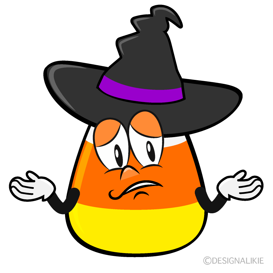 Troubled Candy Corn Cartoon Character Image