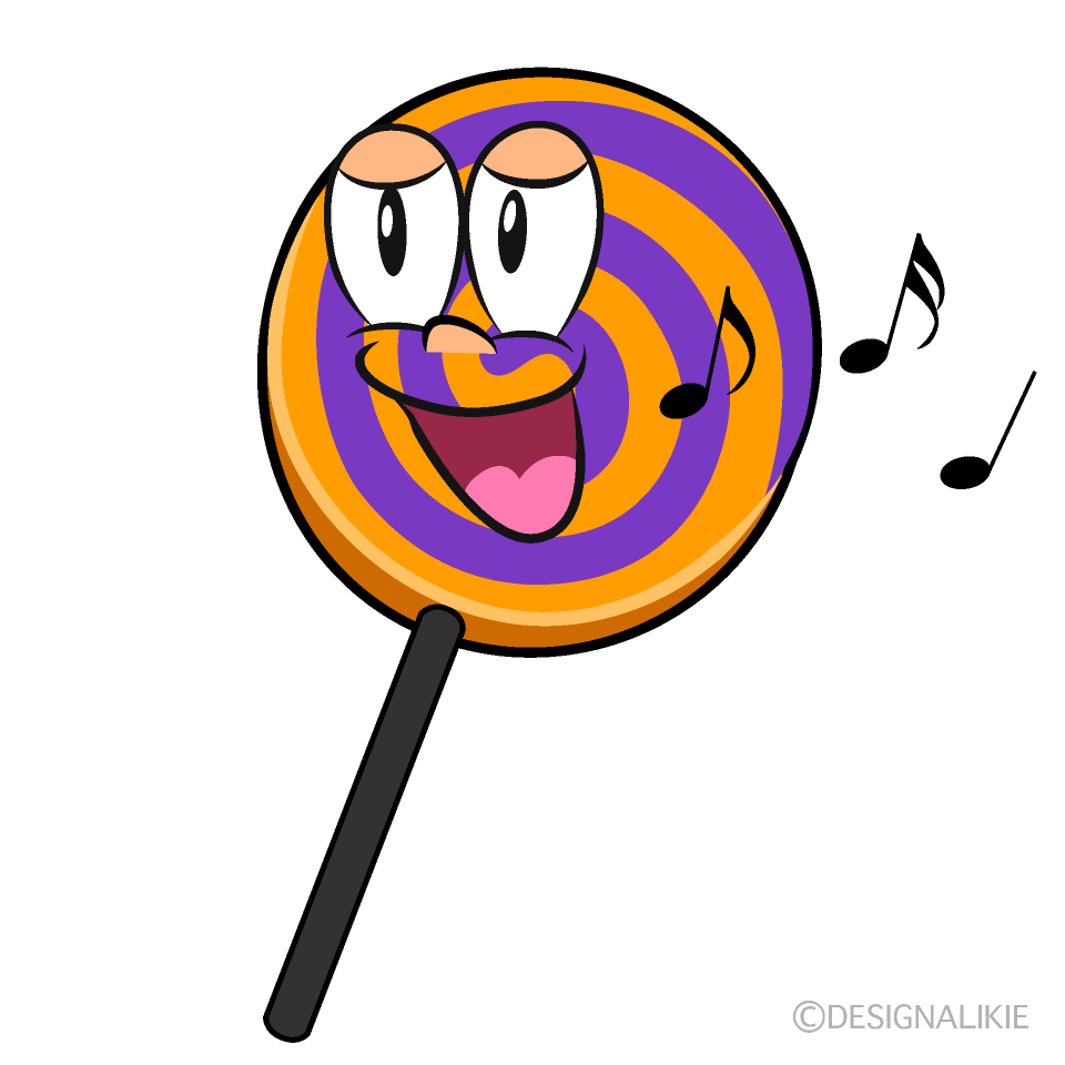 Singing Halloween Lollipop Cartoon Character Image