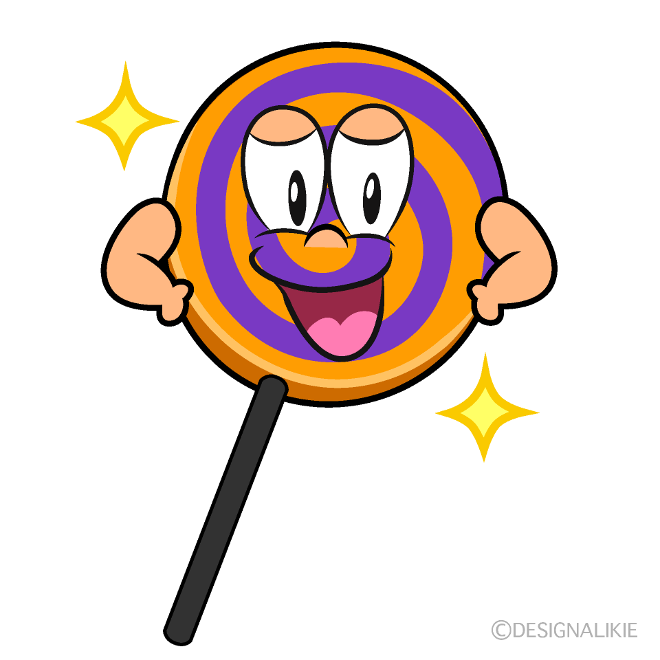 Glitter Halloween Lollipop Cartoon Character Image