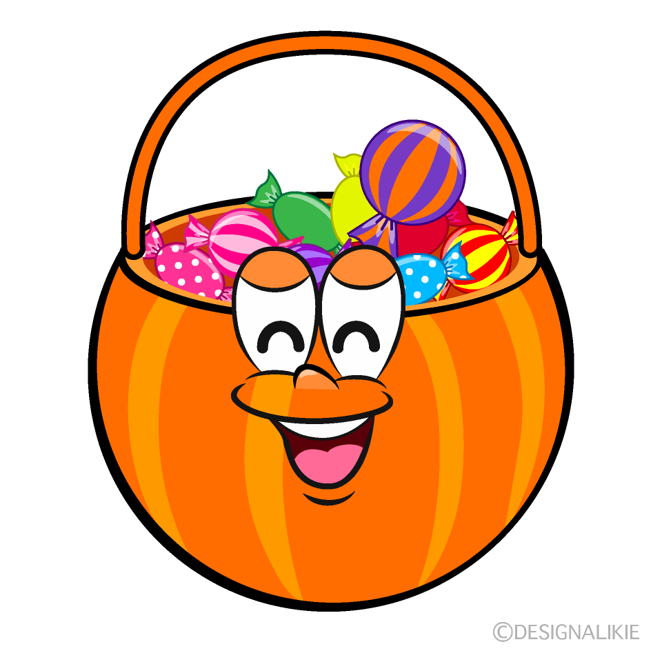 Smiling Halloween Candy Cartoon Character Image
