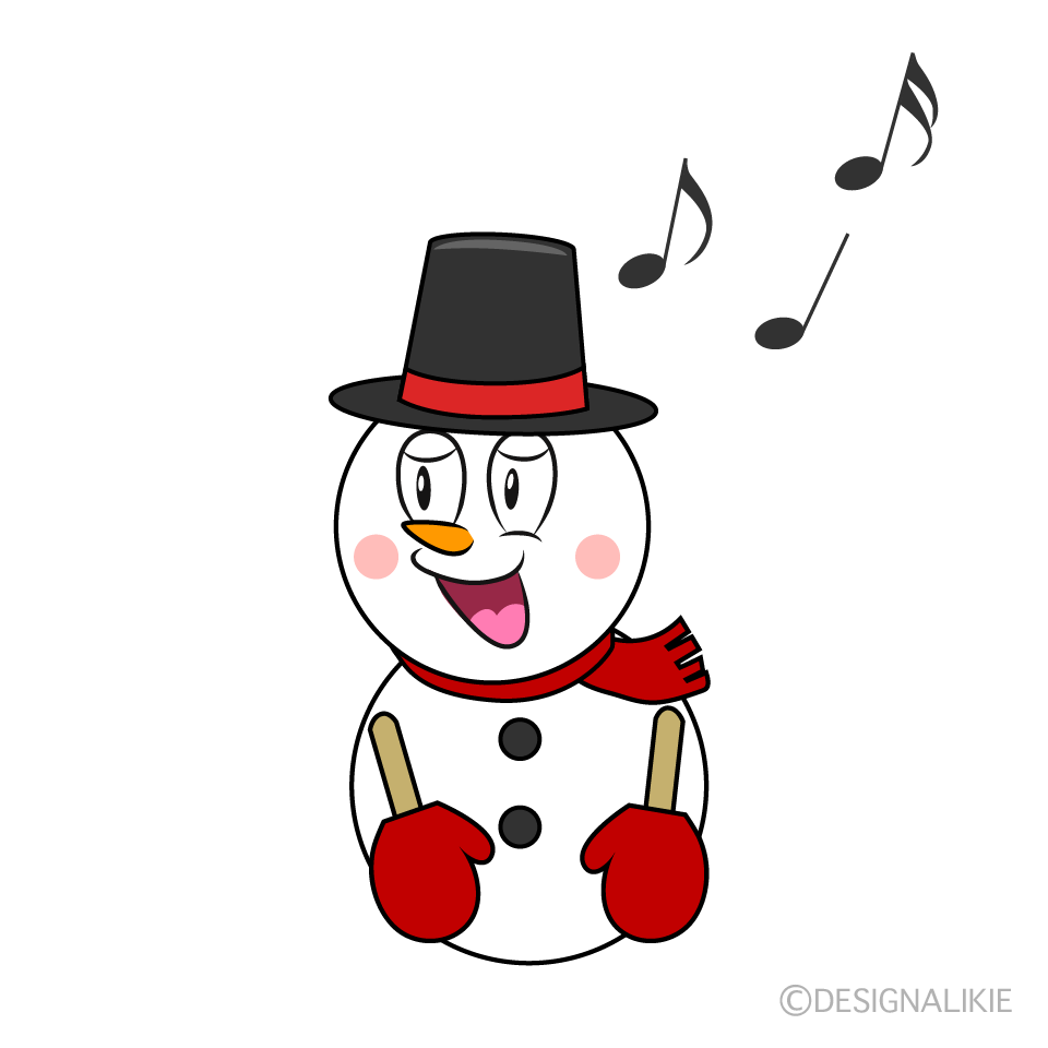 Singing Snowman Cartoon Character Image