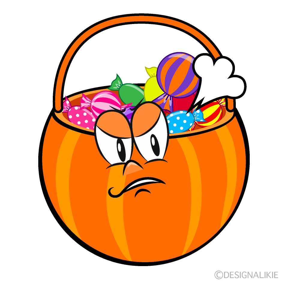Angry Halloween Candy Cartoon Character Image