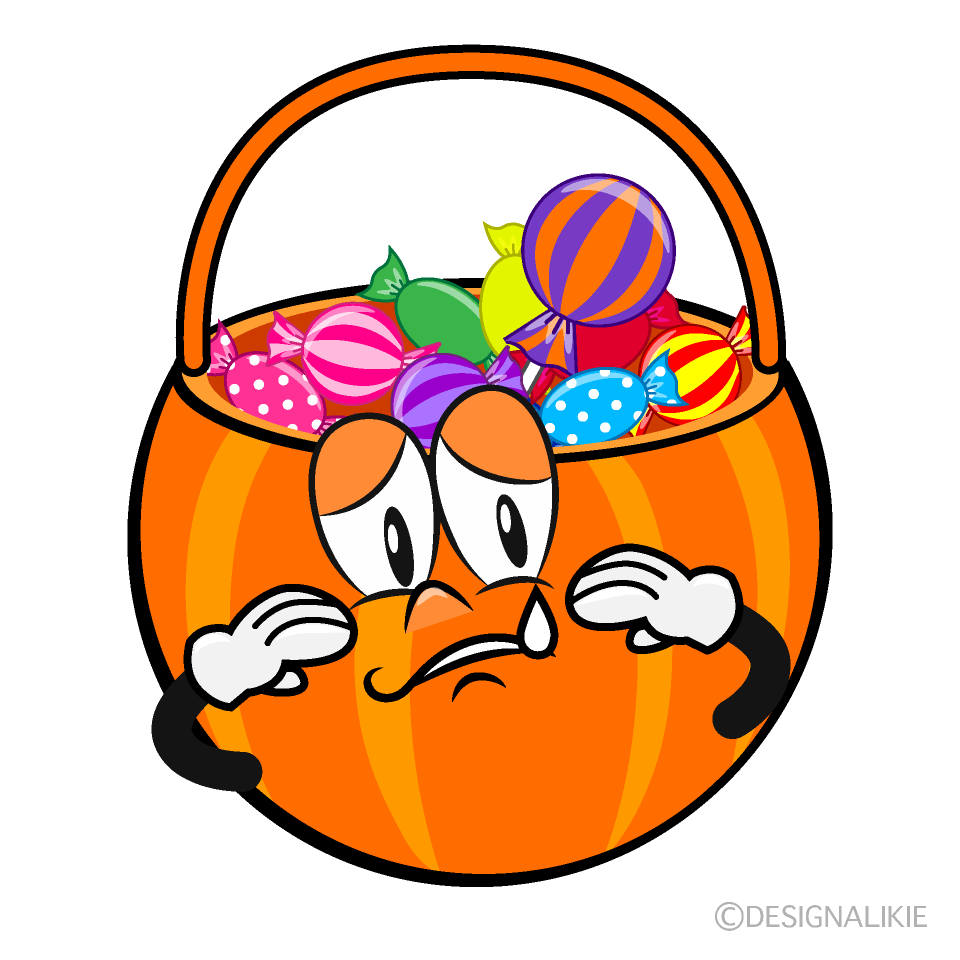 Sad Halloween Candy Cartoon Character Image