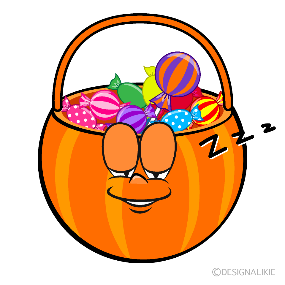 Sleeping Halloween Candy Cartoon Character Image