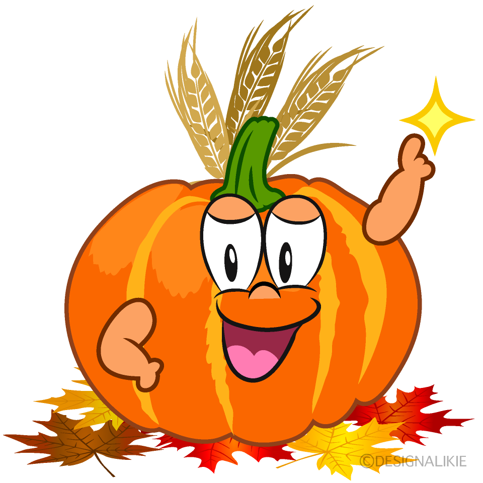 Posing Thanksgiving Pumpkin Cartoon Character Image